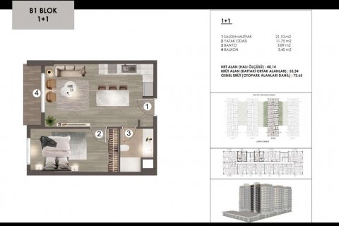 Wohnung  in Istanbul, Türkei Nr. 186085 - 14