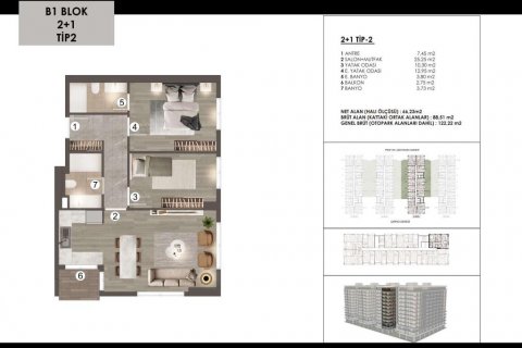 Wohnung  in Istanbul, Türkei Nr. 186085 - 17