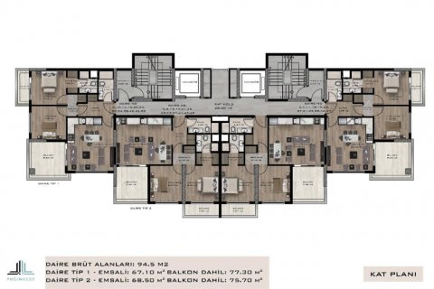 Продажа квартиры  в Мерсине, Турция 3 комн., 94.5м2, №186116 – фото 27
