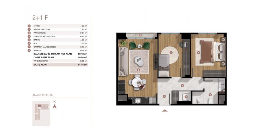 2+1 Lägenhet i Topkapi prime, istanbul, Turkiet Nr. 167624