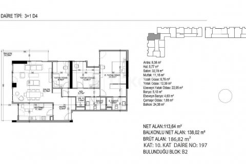 Apartment for sale  in Istanbul, Turkey, 2 bedrooms, 93m2, No. 51856 – photo 12