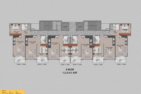 Продажа квартиры в Аланье, Анталье, Турция 2 комн., 55м2, №186216 – фото 19