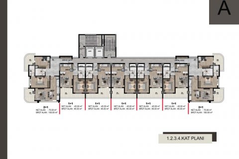 Apartment for sale  in Mersin, Turkey, 65m2, No. 185985 – photo 20