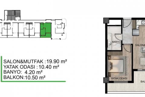 Apartment for sale  in Mersin, Turkey, 65m2, No. 185985 – photo 19