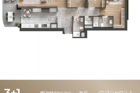 Продажа квартиры в Измире, Турция 2 комн., 84м2, №186021 – фото 17
