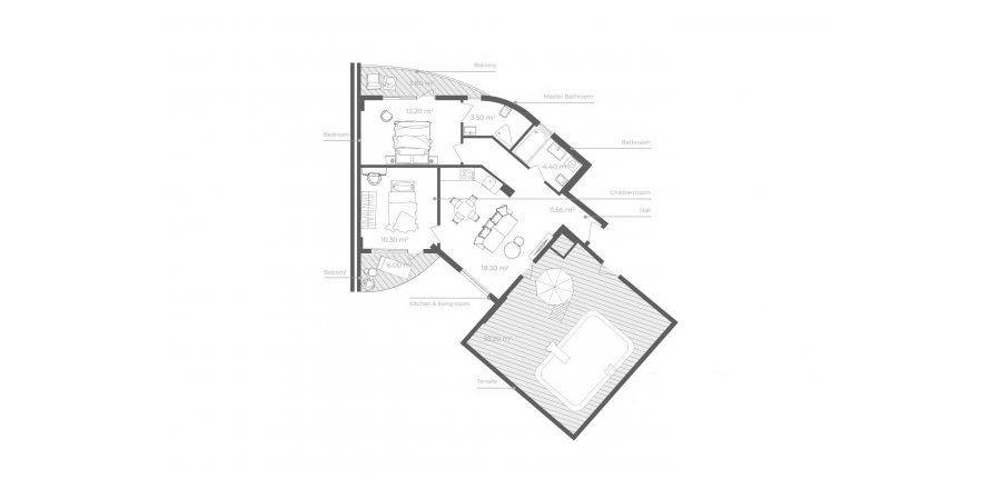 2+1 Wohnung in Desire Antalya, Altintash, Antalya, Türkei Nr. 185043
