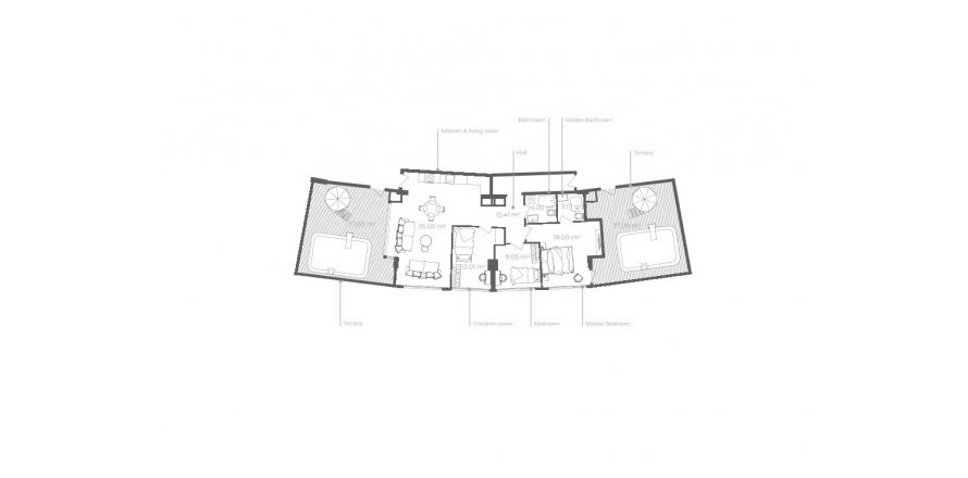 3+1 Leilighet i Desire Antalya, Altintash, Antalya, Tyrkia Nr. 185045