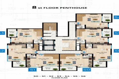 Apartment for sale in Mahmutlar, Antalya, Turkey, 1 bedroom, 54.6m2, No. 189817 – photo 23