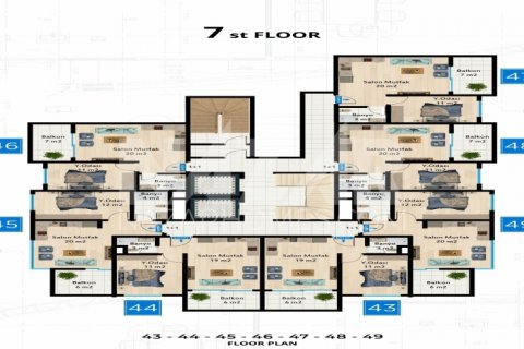 Apartment for sale in Mahmutlar, Antalya, Turkey, 1 bedroom, 54.6m2, No. 189817 – photo 22