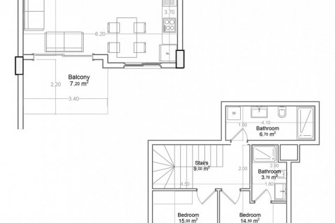 Пентхаус в Yekta Green Life Gazipasa Residence 2+1, Газипаша, Анталья, Турция №227000