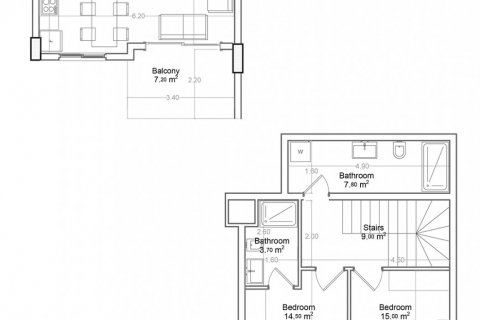 Пентхаус в Yekta Green Life Gazipasa Residence 2+1, Газипаша, Анталья, Турция №160744