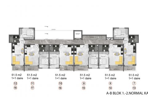 Продажа квартиры в Конаклы, Анталье, Турция 1+1, 51м2, №180071 – фото 27