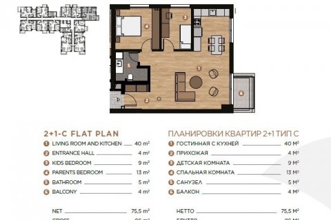 Продажа квартиры  в Алтынташа, Анталье, Турция 2 комн., 64м2, №168187 – фото 11