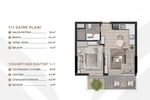 Wohnung in Altintash, Antalya, Türkei Nr. 168189 - 9