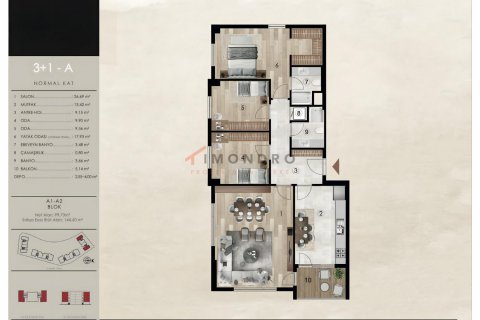 Apartment for sale in Basaksehir, Istanbul, Turkey, 4 bedrooms, 225m2, No. 211352 – photo 8