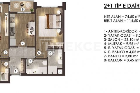 Daire 3+1 İstanbul, Türkiye №161607 - 8