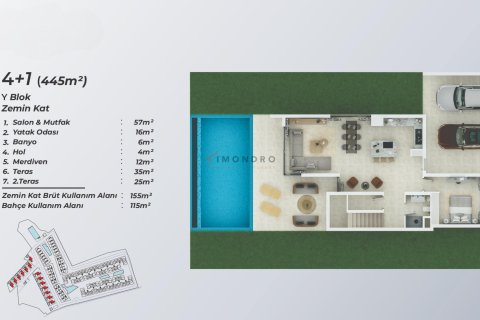 4+1 Villa  i Tatlisu, Famagusta,  Nr. 176586 - 22