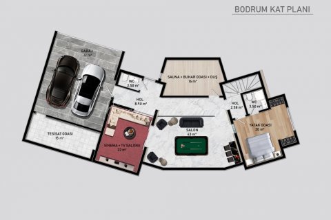 6+1 Villa  in Bodrum, Mugla, Türkei Nr. 179061 - 22