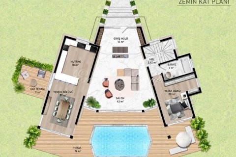6+1 Villa in Bodrum, Mugla, Türkei Nr. 179061 - 24