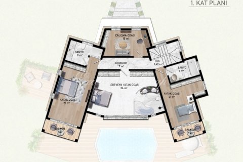 6+1 Villa in Bodrum, Mugla, Türkei Nr. 179061 - 21