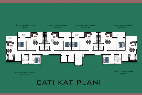 3+1 Penthouse i Gazipasa, Antalya, Tyrkiet Nr. 168967 - 11