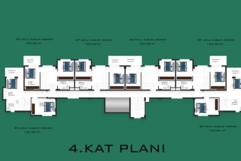 3+1 Penthouse i Gazipasa, Antalya, Tyrkiet Nr. 168967 - 10