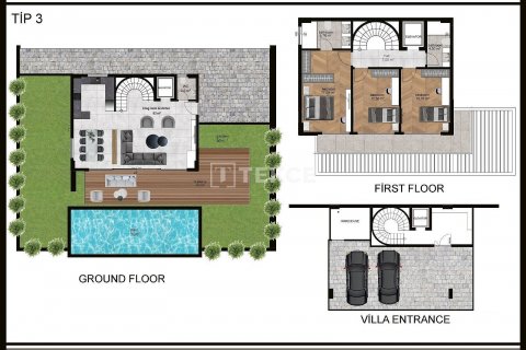 4+1 Villa  i Alanya, Antalya, Tyrkia Nr. 175468 - 29