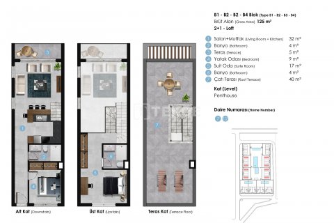 1+1 Penthouse i Girne, Nr. 176151 - 23