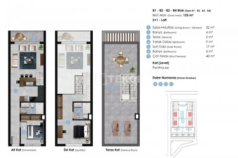 1+1 Penthouse i Girne, Nr. 176151 - 24