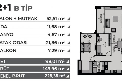 آپارتمان در Istanbul ، ترکیه 70 متر مربع. شماره 186095 - 26