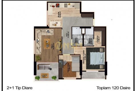 Daire  1+1  Mersin, Türkiye №179729 - 19