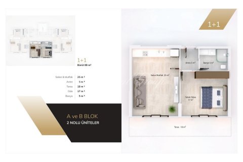 Apartment for sale in Marmaris, Mugla, Turkey, 1 bedroom, 48m2, No. 179336 – photo 13
