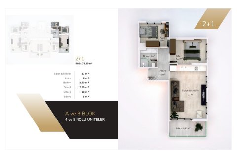 Apartment for sale in Marmaris, Mugla, Turkey, 1 bedroom, 48m2, No. 179336 – photo 15