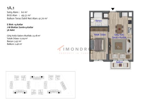 Продажа квартиры в Кепезе, Анталье, Турция 2+1, 89м2, №161491 – фото 15