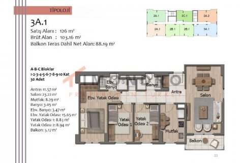 3+1 Lejlighed  i Kepez, Antalya, Tyrkiet Nr. 161495 - 8