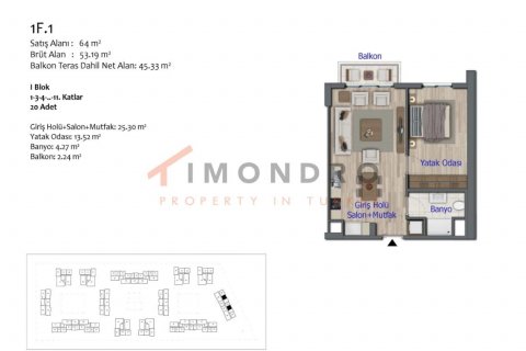 4+1 Lejlighed  i Kepez, Antalya, Tyrkiet Nr. 161493 - 14