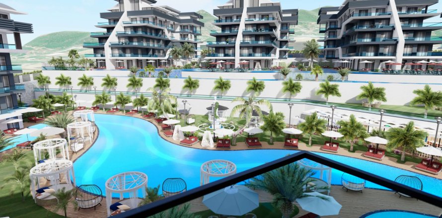 1+1 Lägenhet  i Alanya, Antalya, Turkiet Nr. 185745