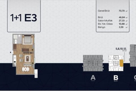 Apartment for sale  in Kâğıthane, Istanbul, Turkey, 51m2, No. 176510 – photo 14