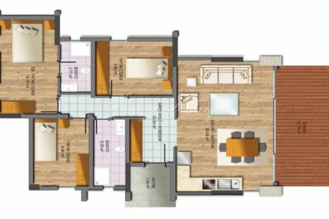 3+1 Villa i Bodrum, Mugla, Turkiet Nr. 179273 - 22