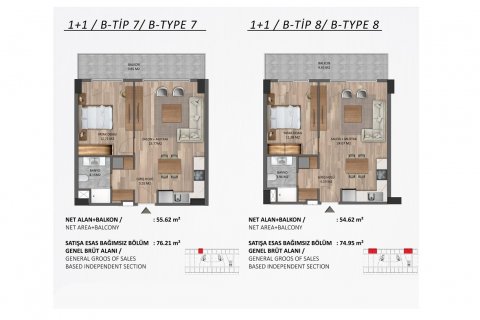Продажа квартиры в Бююкчекмедже, Стамбуле, Турция 2 комн., 60м2, №177700 – фото 15