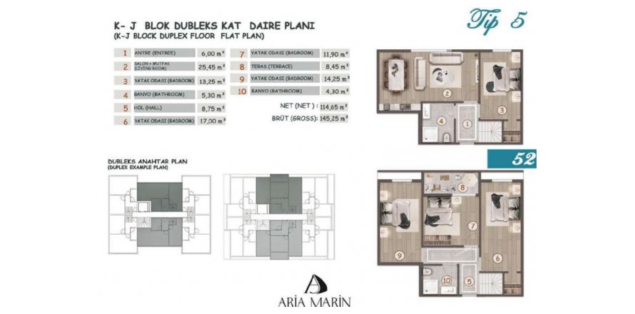4+1 Lägenhet i ARİA MARİN, Istanbul, istanbul, Turkiet Nr. 161633