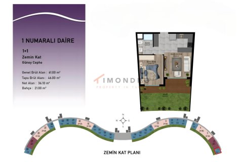1+1 Wohnung in Aksu, Antalya, Türkei Nr. 162427 - 22