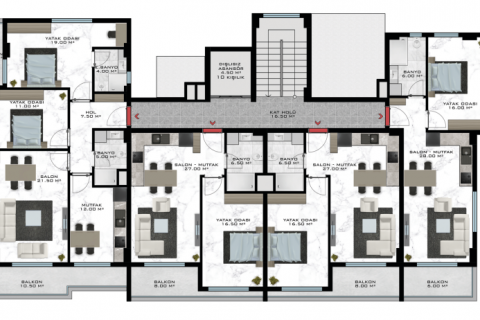 Apartment for sale in Oba, Antalya, Turkey, 1 bedroom, 58m2, No. 180007 – photo 21