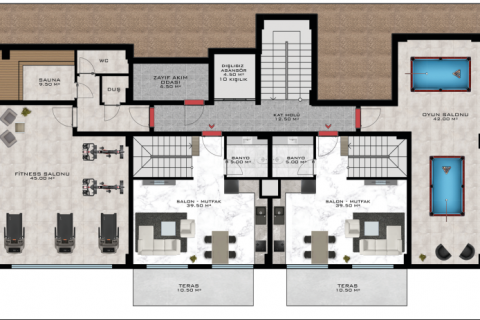 Apartment for sale in Oba, Antalya, Turkey, 1 bedroom, 58m2, No. 180007 – photo 19
