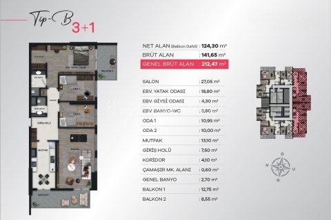 1+1 Leilighet i Izmir, Tyrkia Nr. 179312 - 18