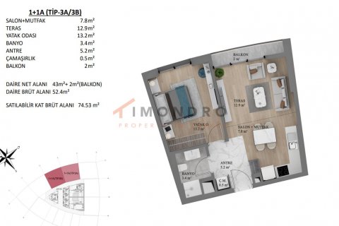 Apartment for sale in Kartal, Istanbul, Turkey, 2 bedrooms, 109m2, No. 177795 – photo 16