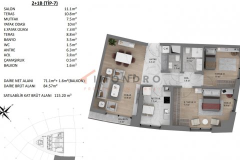 Apartment for sale in Kartal, Istanbul, Turkey, 2 bedrooms, 109m2, No. 177795 – photo 21