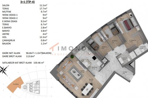 Apartment for sale in Kartal, Istanbul, Turkey, 2 bedrooms, 109m2, No. 177795 – photo 22