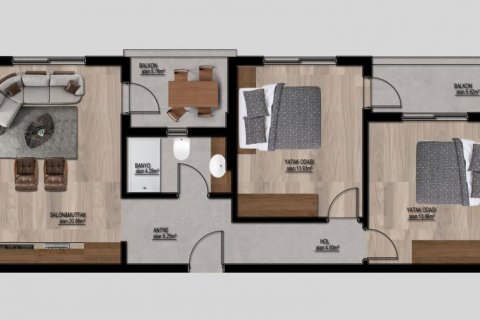Apartment for sale  in Mersin, Turkey, 65m2, No. 186420 – photo 21