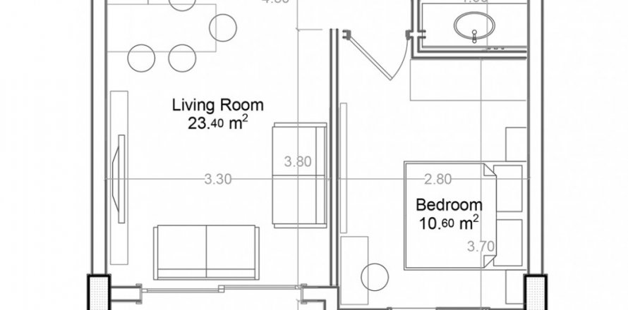 آپارتمان در در Yekta Green Life Gazipasa Residence Gazipasa ، ترکیه 1 خوابه ، 54.4 متر مربع.  شماره 160802